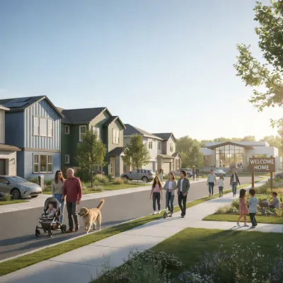 Modern suburban neighbourhood in Australia with families, homes, and community lifestyle reflecting 2026 property market trends and residential growth